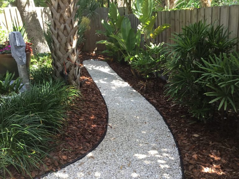 Beacon St BackYard-North-Resort Style Tropical Landscaping with Coquina Walkway -Final